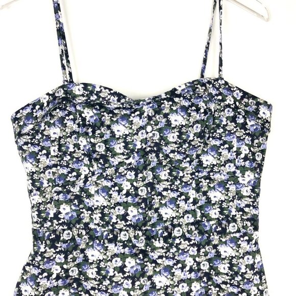 NWT Oasis Ditsy Micro Floral Print Spaghetti Strap Pencil Dress. Size US 8 - Picture 2 of 14